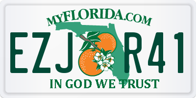 FL license plate EZJR41