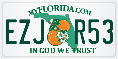 FL license plate EZJR53