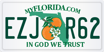 FL license plate EZJR62