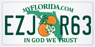 FL license plate EZJR63