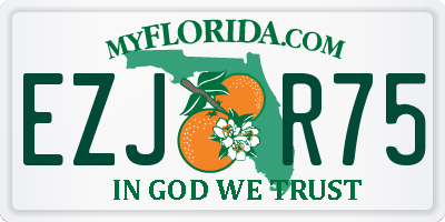 FL license plate EZJR75
