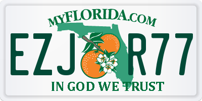 FL license plate EZJR77