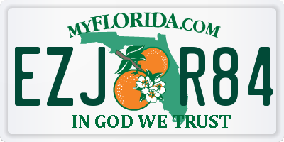 FL license plate EZJR84