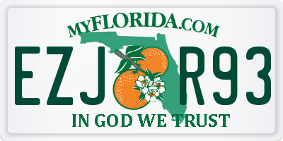 FL license plate EZJR93