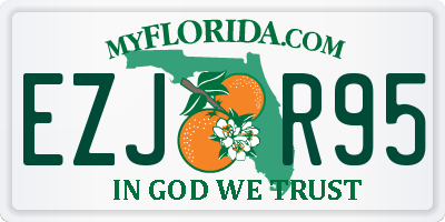FL license plate EZJR95