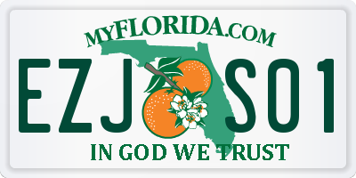 FL license plate EZJS01