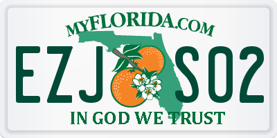 FL license plate EZJS02