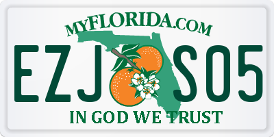 FL license plate EZJS05