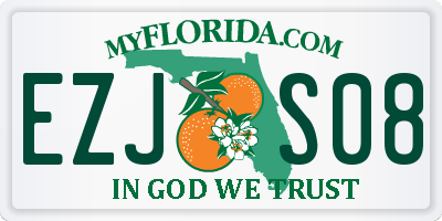 FL license plate EZJS08