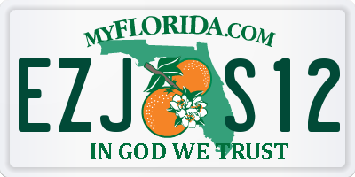 FL license plate EZJS12