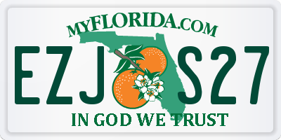 FL license plate EZJS27