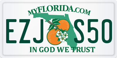 FL license plate EZJS50