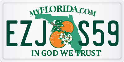 FL license plate EZJS59