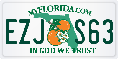 FL license plate EZJS63