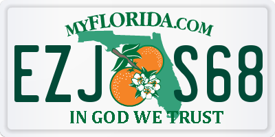 FL license plate EZJS68