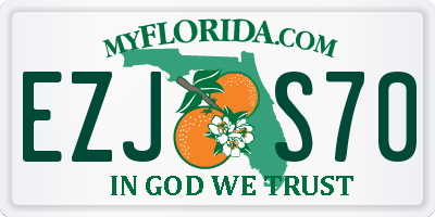FL license plate EZJS70