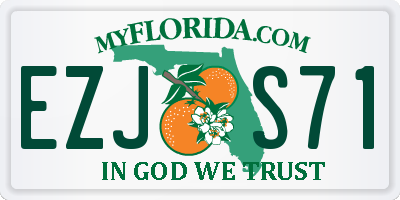 FL license plate EZJS71