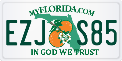 FL license plate EZJS85