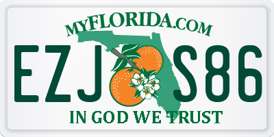 FL license plate EZJS86