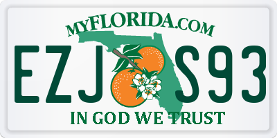 FL license plate EZJS93
