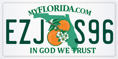 FL license plate EZJS96