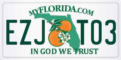 FL license plate EZJT03