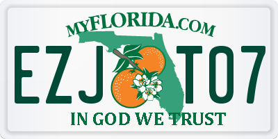 FL license plate EZJT07