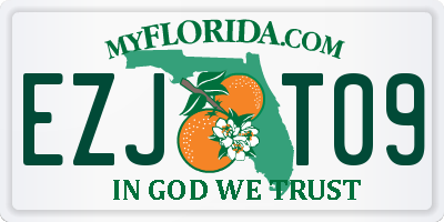 FL license plate EZJT09