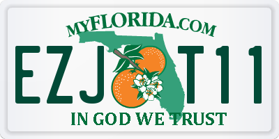 FL license plate EZJT11