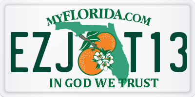 FL license plate EZJT13