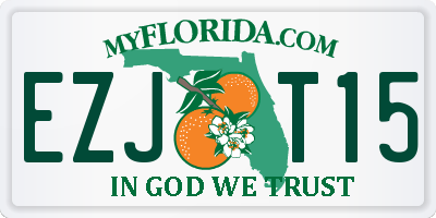 FL license plate EZJT15