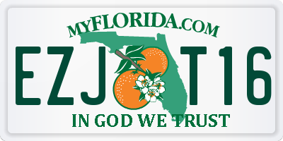 FL license plate EZJT16