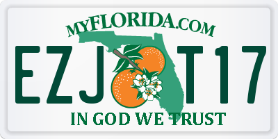 FL license plate EZJT17