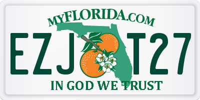 FL license plate EZJT27
