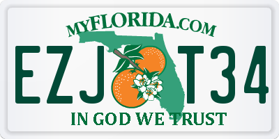 FL license plate EZJT34