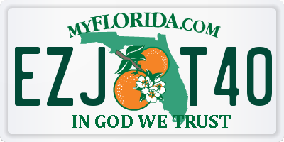 FL license plate EZJT40