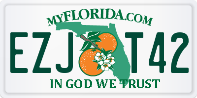 FL license plate EZJT42