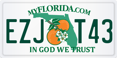 FL license plate EZJT43