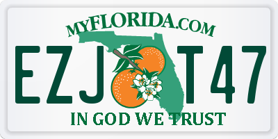 FL license plate EZJT47