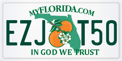 FL license plate EZJT50