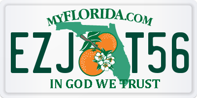 FL license plate EZJT56