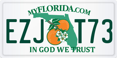 FL license plate EZJT73