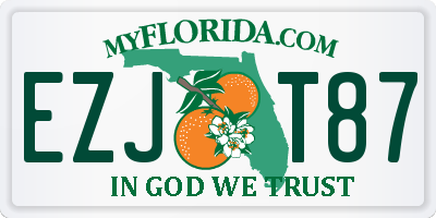FL license plate EZJT87
