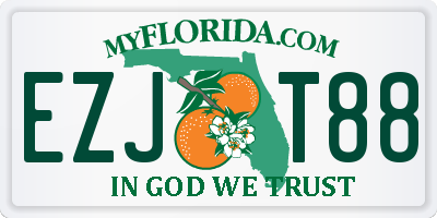 FL license plate EZJT88