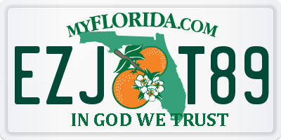 FL license plate EZJT89