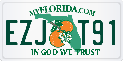 FL license plate EZJT91