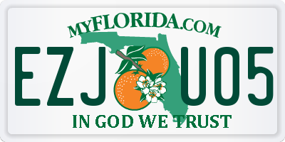 FL license plate EZJU05