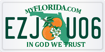 FL license plate EZJU06