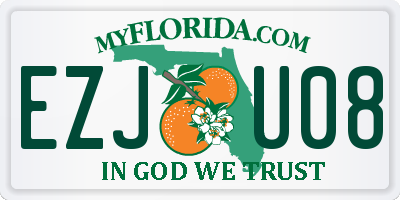 FL license plate EZJU08