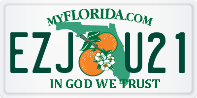 FL license plate EZJU21